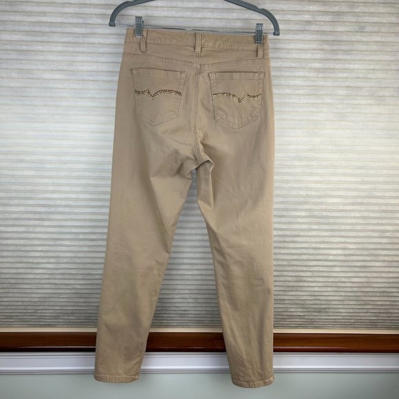Jones New York Jeans Soho Ankle Tan Neutral Jeans Timeless Office - Picture 1 of 11